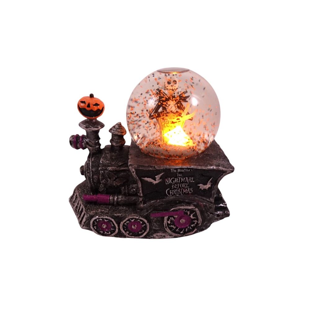 Nightmare Before Christmas Snow Globe **READ DESCRIPTION** Jack Zero Train Light